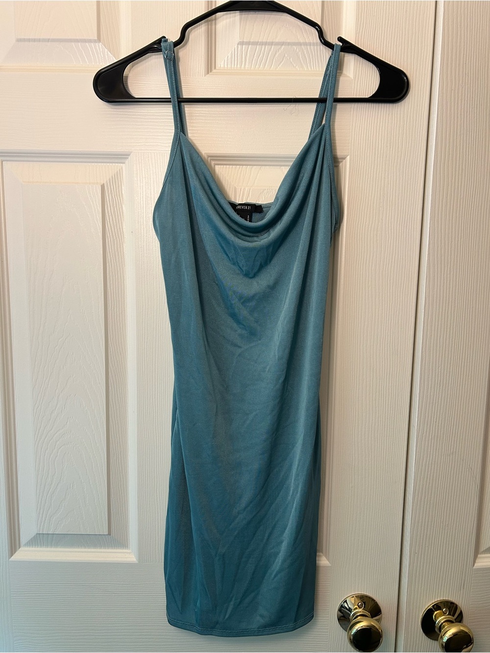 Forever 21 Teal Bodycon Slip Dress